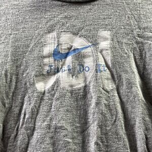 VTG Nike T Shirt Just Do It Silver Tag M Gray Swoosh '90s Y2K